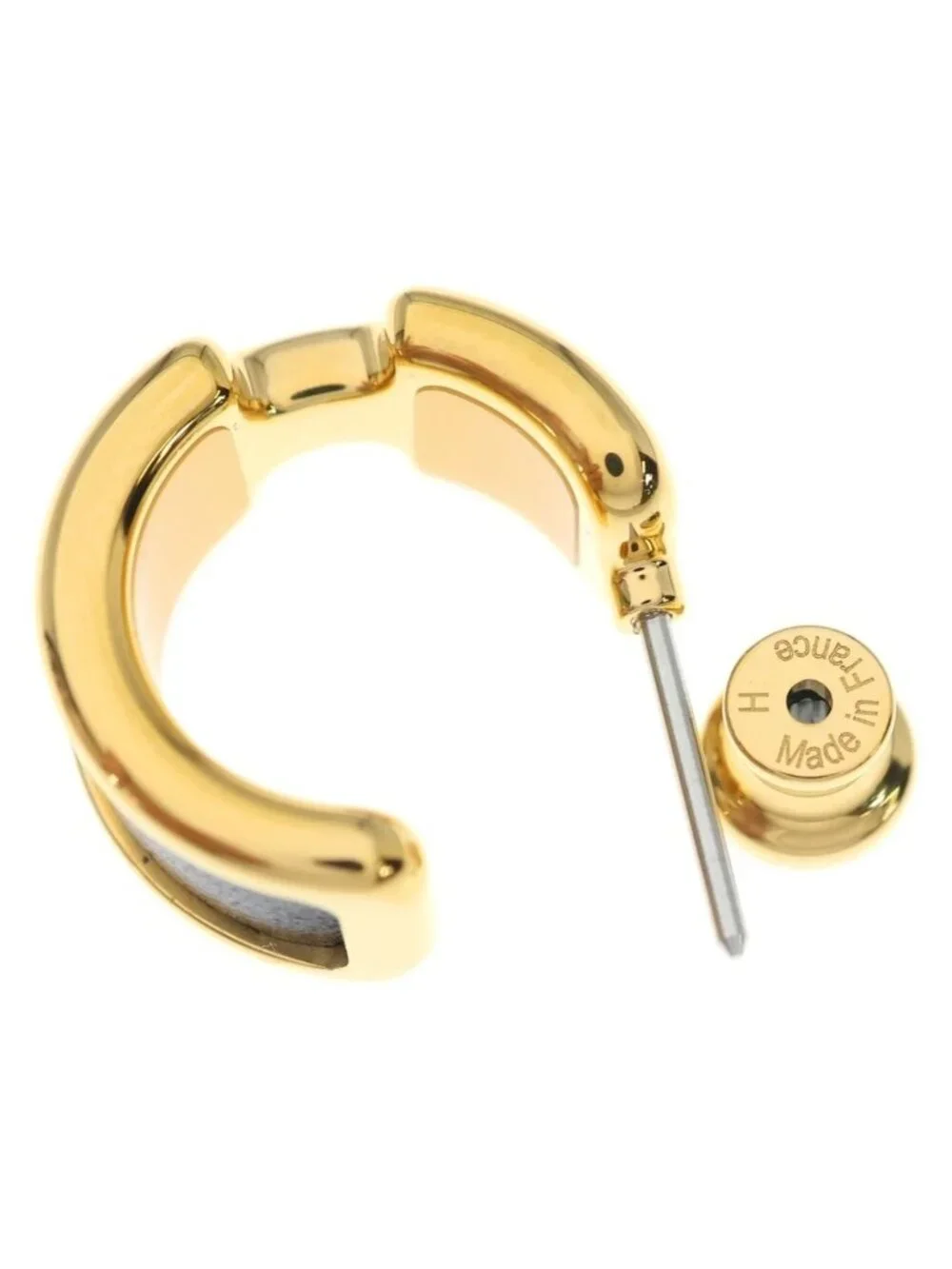 Hermes Olympe PM Earrings Black Gold